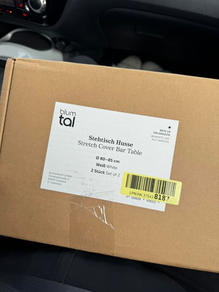 Partytafel hoezen (2 stuks wit) 80-85 cm, Ophalen of Verzenden