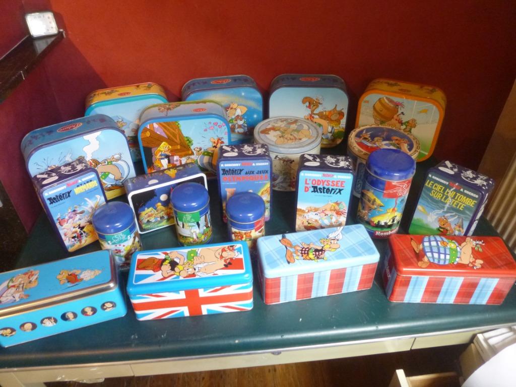 Boîtes en fer blanc Astérix, Collections, Enlèvement, Astérix et Obélix, Comme neuf, Ustensile