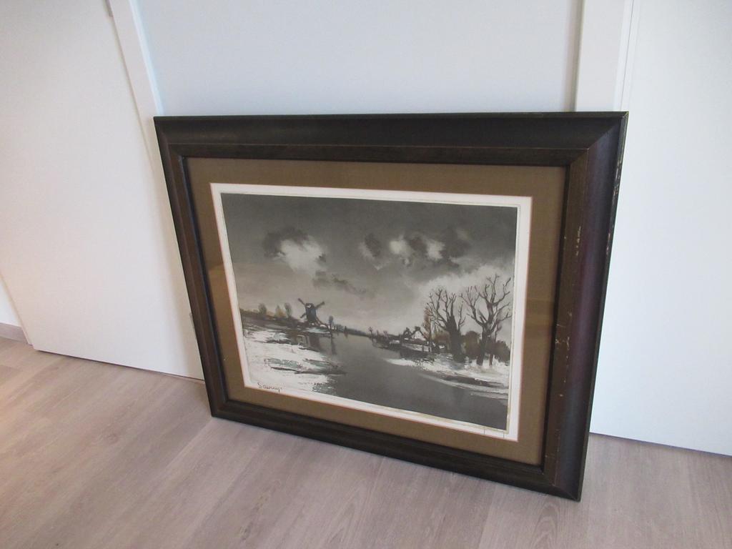 Een ets van Roger Hebbelink van Saverys 94 x 80 cm, Antiek en Kunst, Ophalen