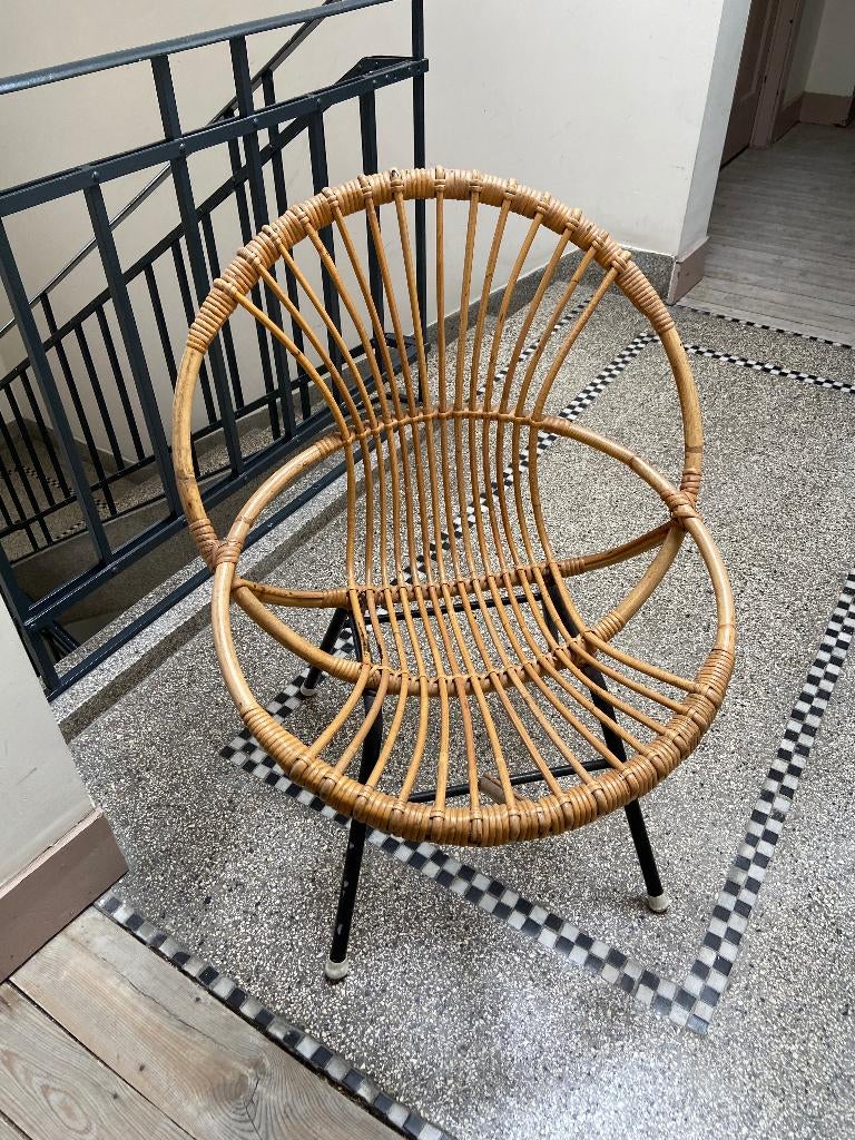 Vintage Rohe Noordwolde rotan stoelen (2), Ophalen