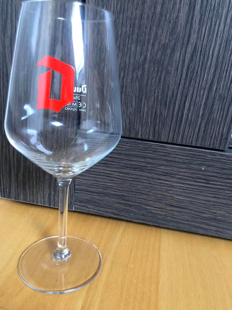 Duvel glas wijnglas rode D, Verzamelen, Ophalen of Verzenden, Nieuw, Bierglas
