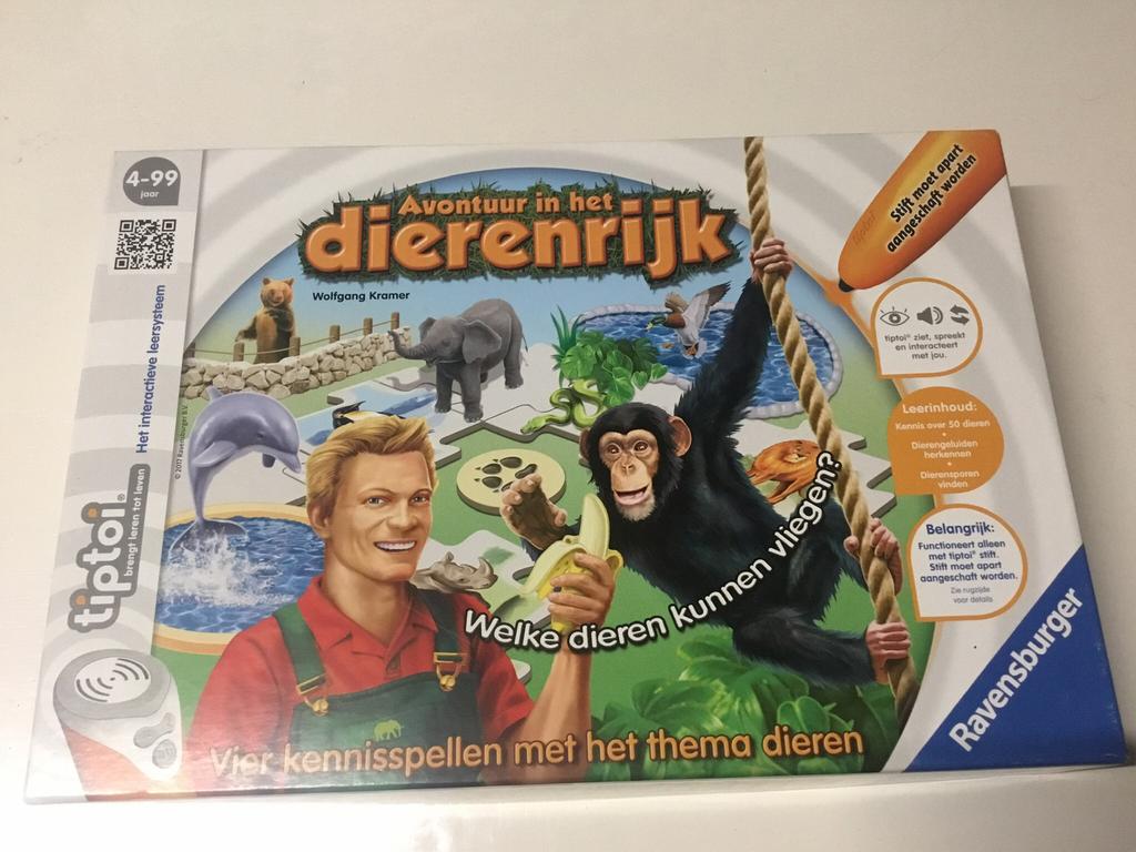 Tiptoi interactief spel Avontuur in het dierenrijk., Ophalen of Verzenden, Zo goed als nieuw, Puzzelen, Met geluid