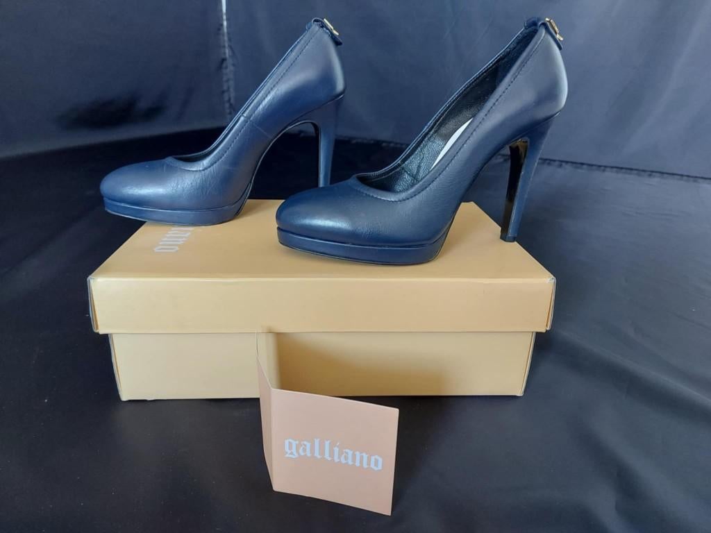 Galliano – Lederen pumps (Nieuw), Pumps, Galliano, Blauw, Nieuw