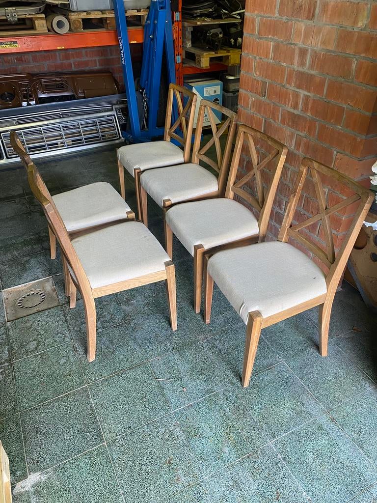 Set stoelen in eik, landelijke stijl, Ophalen, Gebruikt, Hout, Landelijk