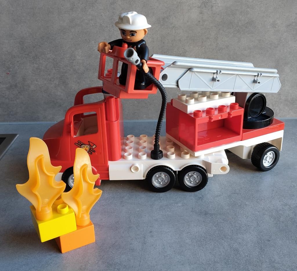 lego duplo brandweerwagen, Kinderen en Baby's, Speelgoed | Duplo en Lego, Ophalen of Verzenden, Gebruikt, Duplo