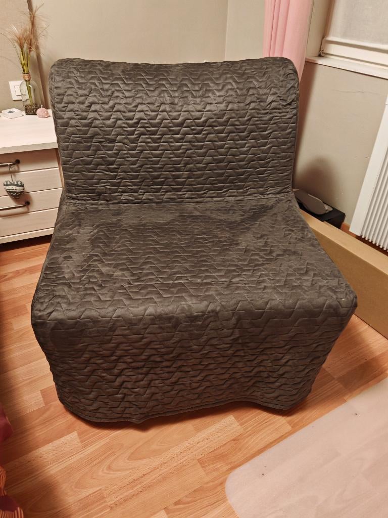Zetelbed 1 persoon, Ophalen, Zo goed als nieuw, Eenpersoons, Grijs