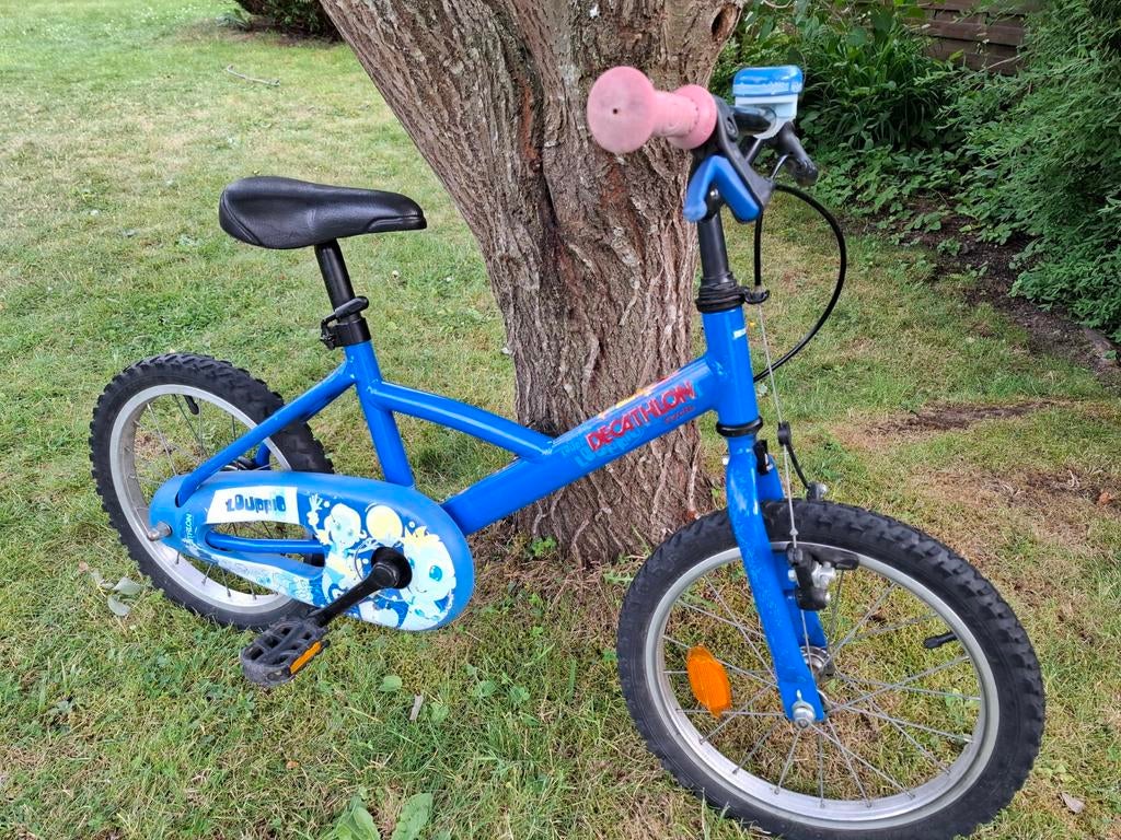 Velo 16 pouces bleu décathlon, Enlèvement, Utilisé, 16 à 20 pouces, Décathlon