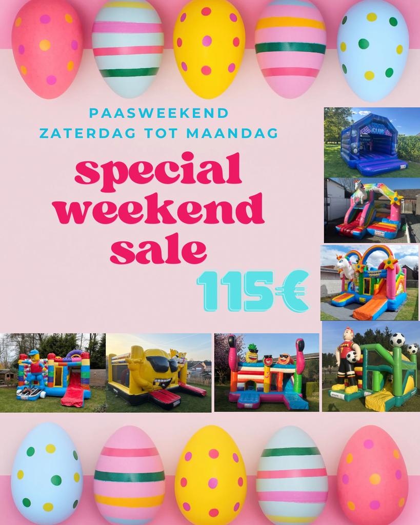 LASTMINUTE Springkastelen Paasweeken, Ophalen, Zo goed als nieuw