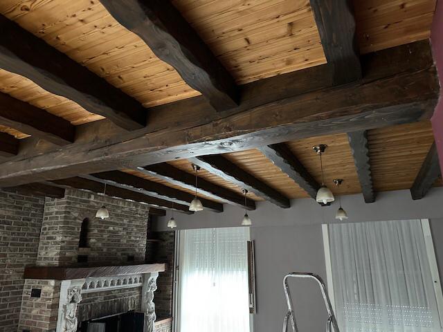 Oude massieve grenen balken, Doe-het-zelf en Bouw, Hout en Planken, Ophalen, Gebruikt, Grenen, 250 tot 300 cm