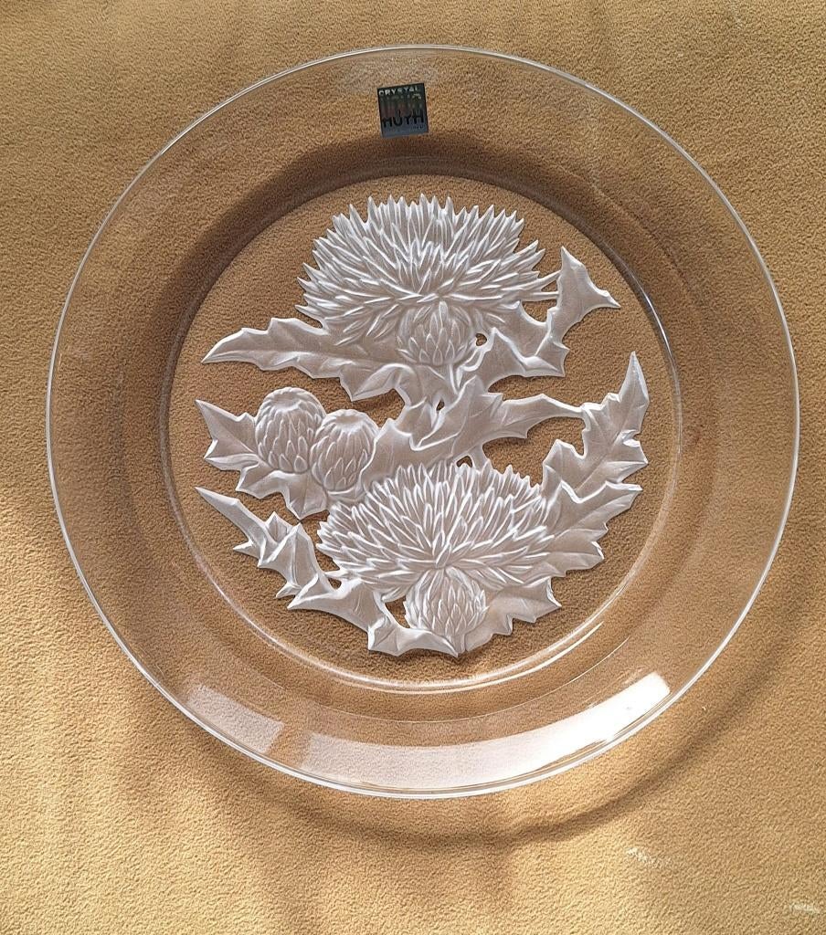 Plat en cristal japonais, Antiquités & Art, Antiquités | Verre & Cristal, Enlèvement