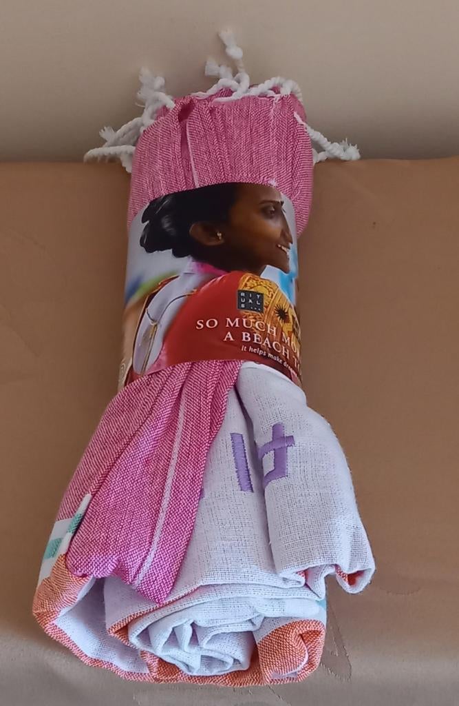 Strandlaken roze merk Rituals., Ophalen, Zo goed als nieuw, Roze, Overige typen