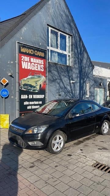Ford Focus Cabrio 1.6 Benzine Airco Euro4, Auto's, Focus, Cabriolet, Zwart, Leder