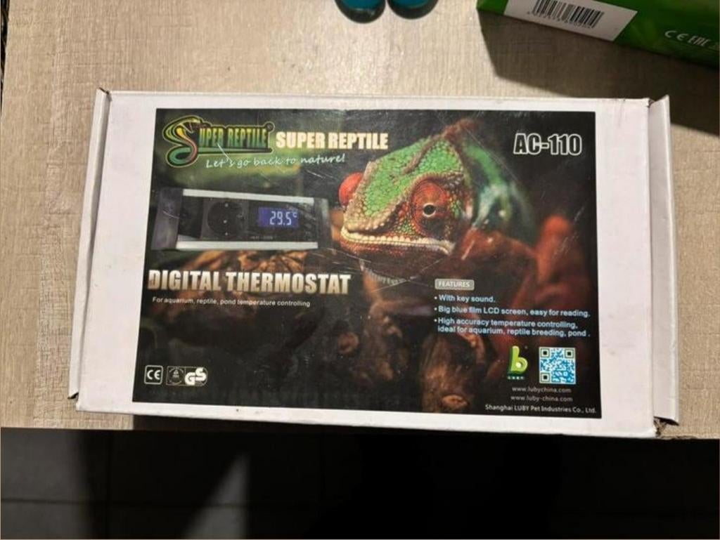 Super reptile ac110 thermostaat digitaal, Animaux & Accessoires, Enlèvement, Comme neuf, Incubateur ou Couveuse