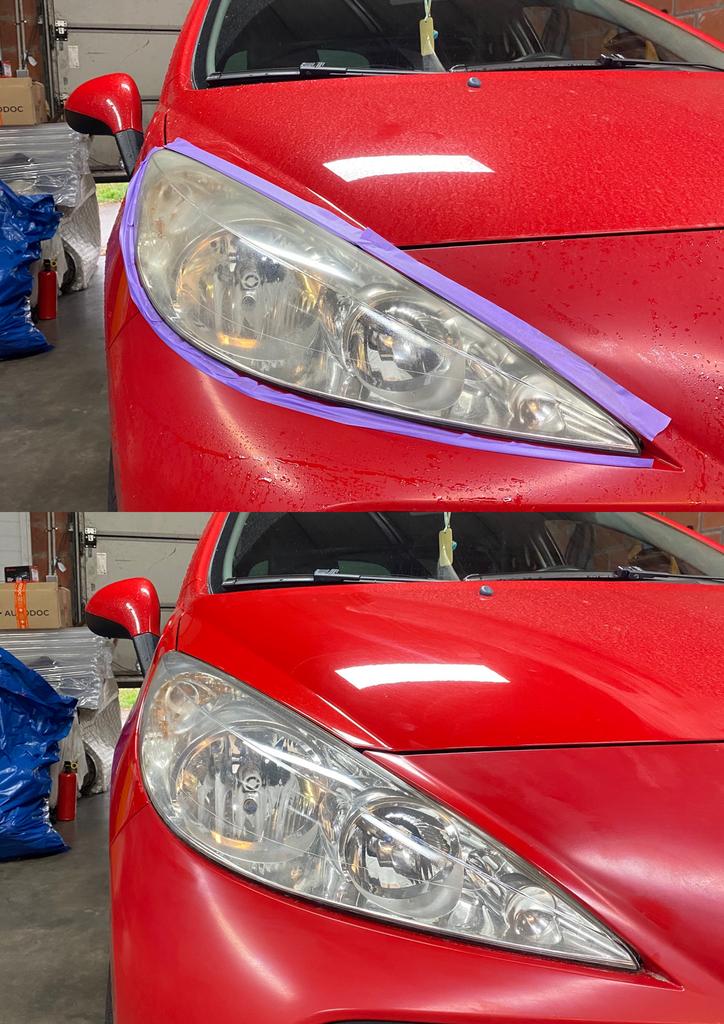 Koplampen polijsten, Ophalen