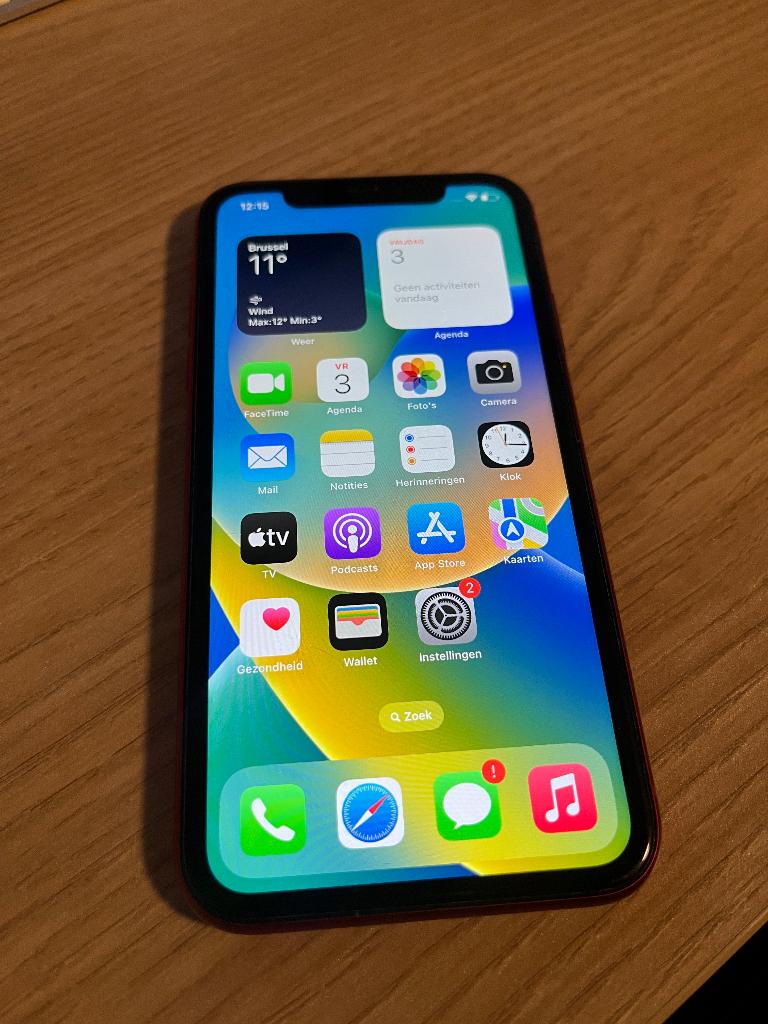 iPhone 11 128 GB in goede staat, Telecommunicatie, Mobiele telefoons | Apple iPhone, Zonder simlock, Zonder abonnement, Rood, 128 GB