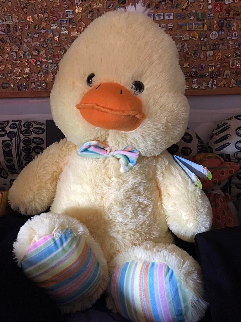 Peluche gros poussin jaune de 60 cm, Enlèvement, Neuf, Autres types, Autres marques