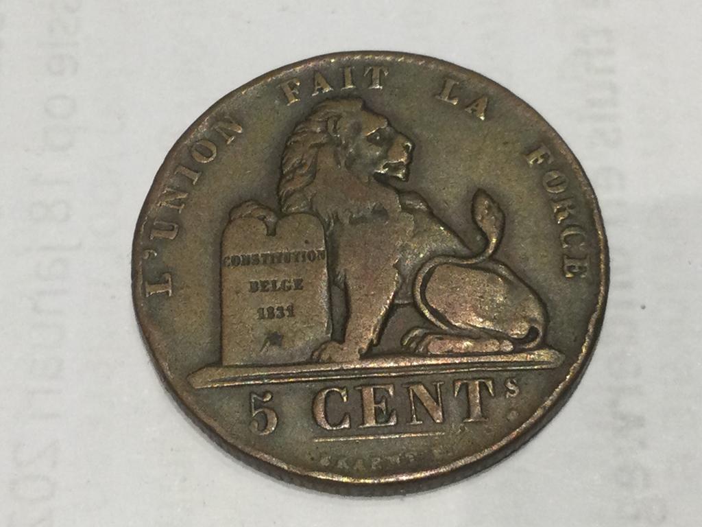 België 5 centimes 1856, Postzegels en Munten, Munten | België, Ophalen of Verzenden