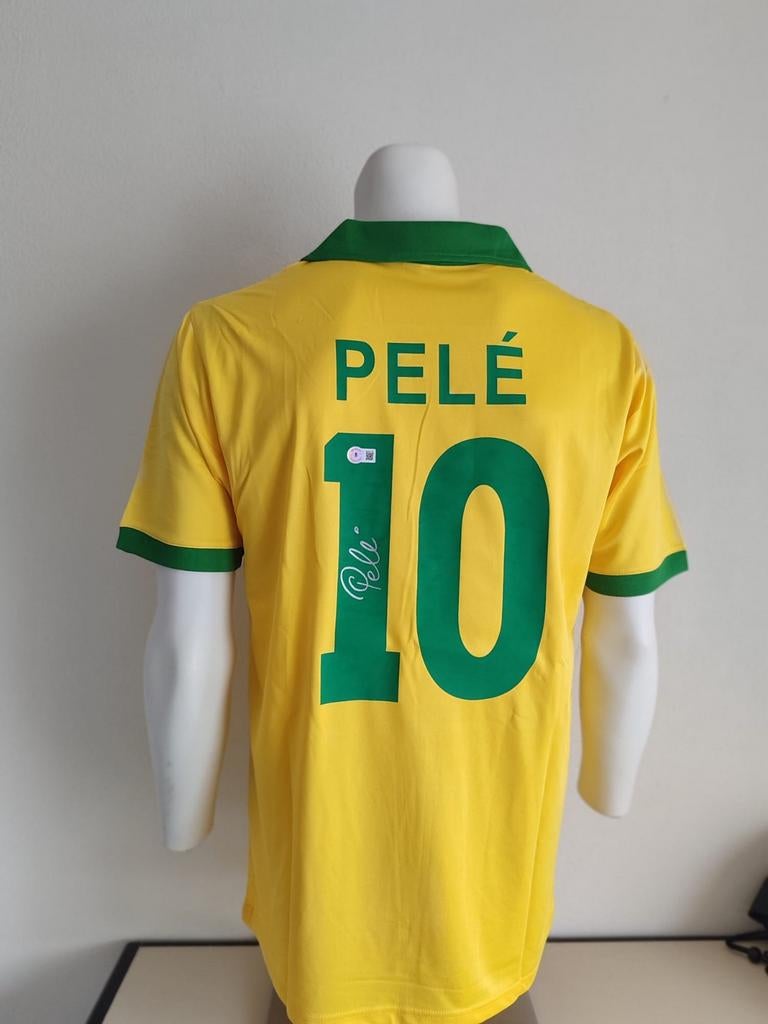 Pele gesigneerd Brazilië shirt met Beckett coa, Verzamelen, Sportartikelen en Voetbal, Ophalen of Verzenden, Nieuw, Shirt