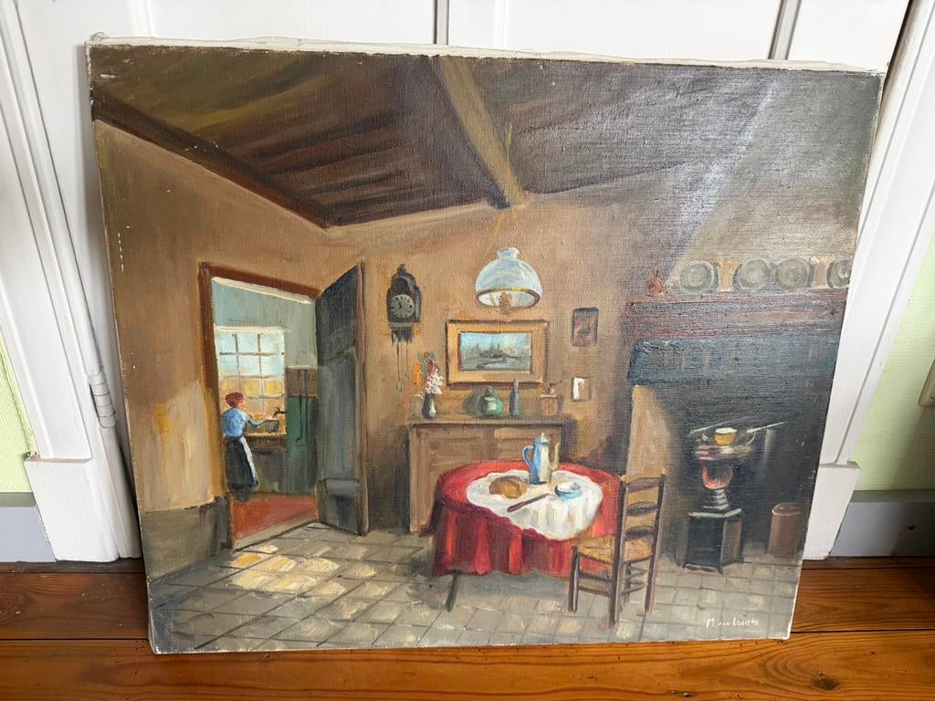 Schilderijen - Vlaamse interieurs - olie op doek, Ophalen