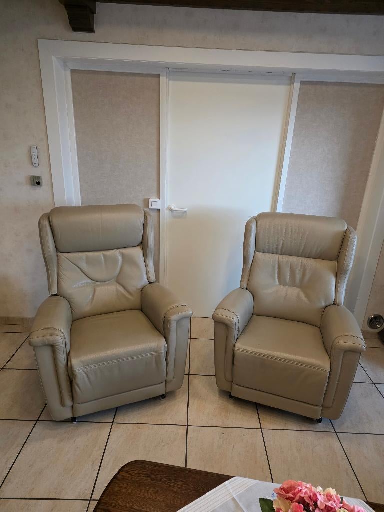 2 relax zetel , 2 vaste zetels, Huis en Inrichting, Ophalen, Eenpersoons, Salon bellini, Hoekbank