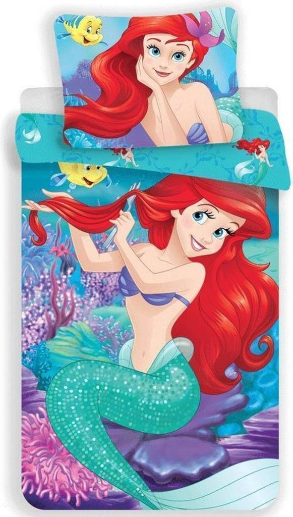 Disney Princess Ariel Dekbedovertrek 140 x 200 cm - Katoen, Overige kleuren, Meisje, Dekbedovertrek, Nieuw