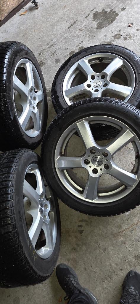 Jantes audi mercedes et vw 5x112 66.6 225x55x17, Enlèvement, 17 pouces, Pneus hiver, Jante(s)