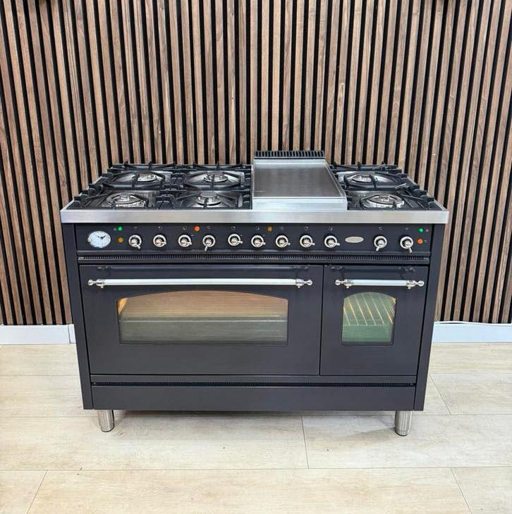 Prachtige Antraciet Boretti Fornuis 120 cm (Gratis bezorgen), Elektronische apparatuur, Fornuizen, Ophalen of Verzenden