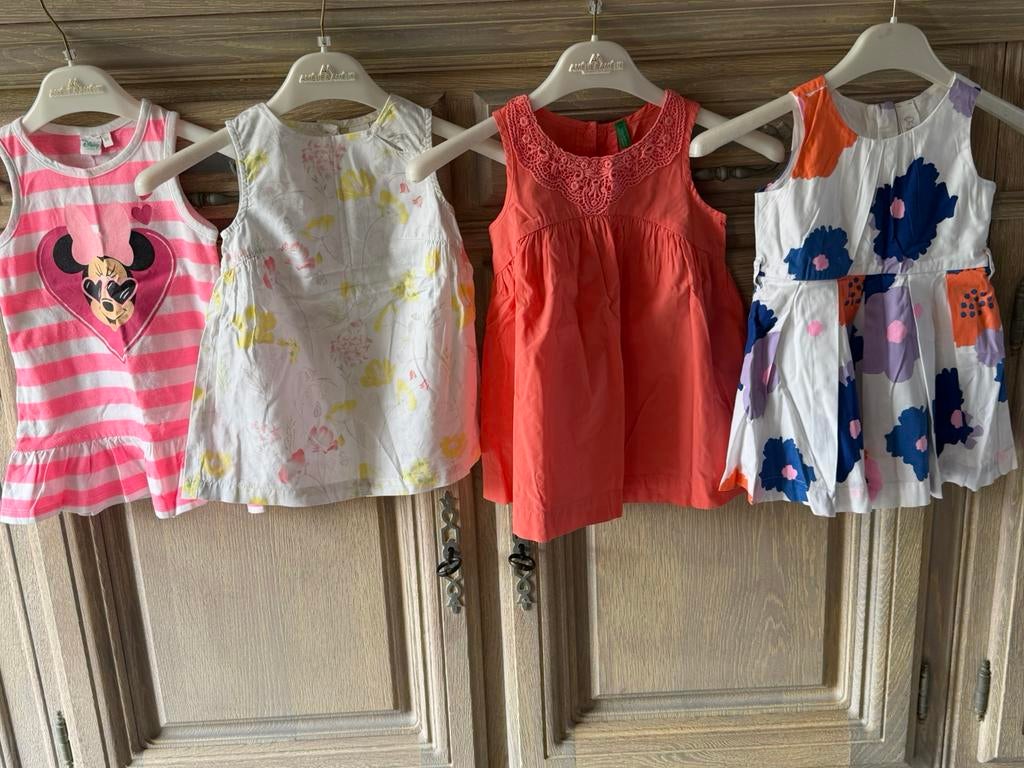 Pakketje 4 st nieuwe zomer jurkjes (80), Ophalen, Nieuw, Maat 80