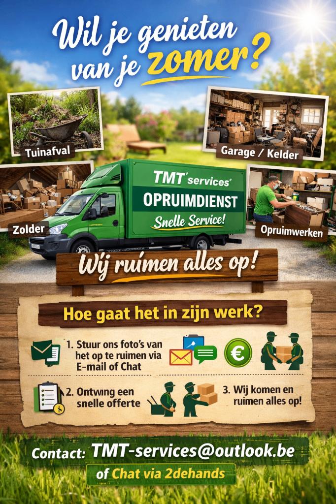 Tuinafval ophalen & Opruimdienst (garage, kelder, zolder), Ophalen, Nieuw