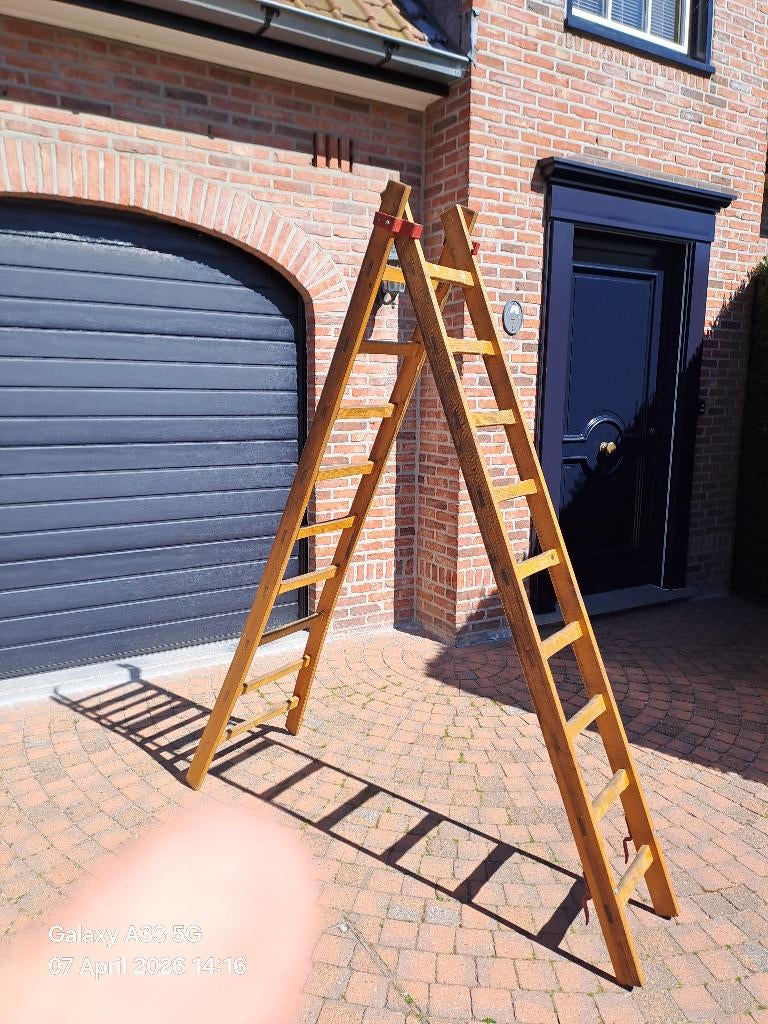 Échelle coulissante en bois, Bricolage & Construction, Pliable ou rétractable/escamotable, Échelle, Enlèvement, Utilisé