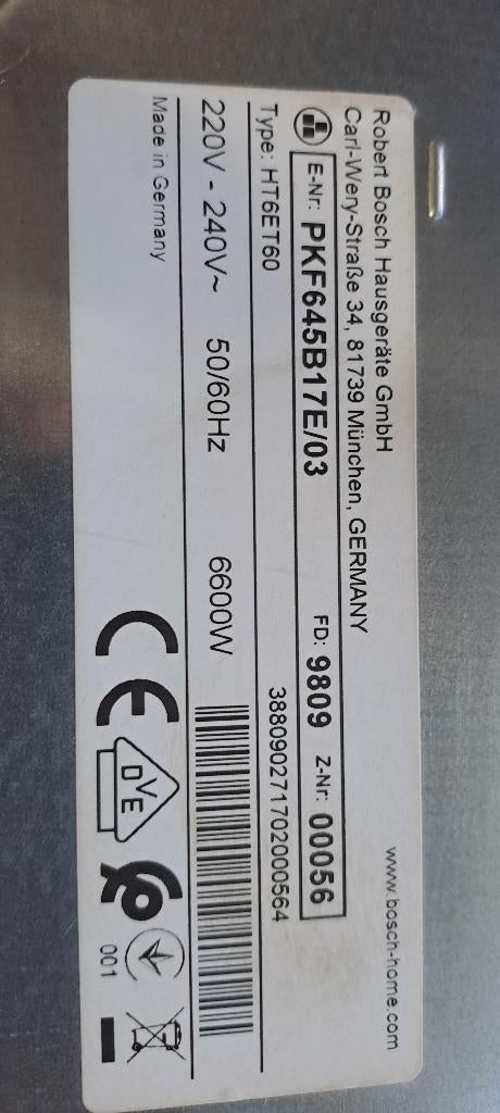 Keramische kookplaat, Elektronische apparatuur, Kookplaten, Ophalen, Gebruikt, 4 kookzones, Inbouw