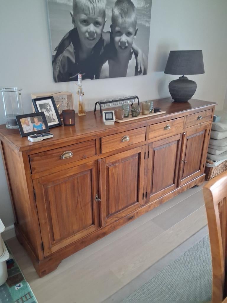 Massief houten teak dressoir, Ophalen