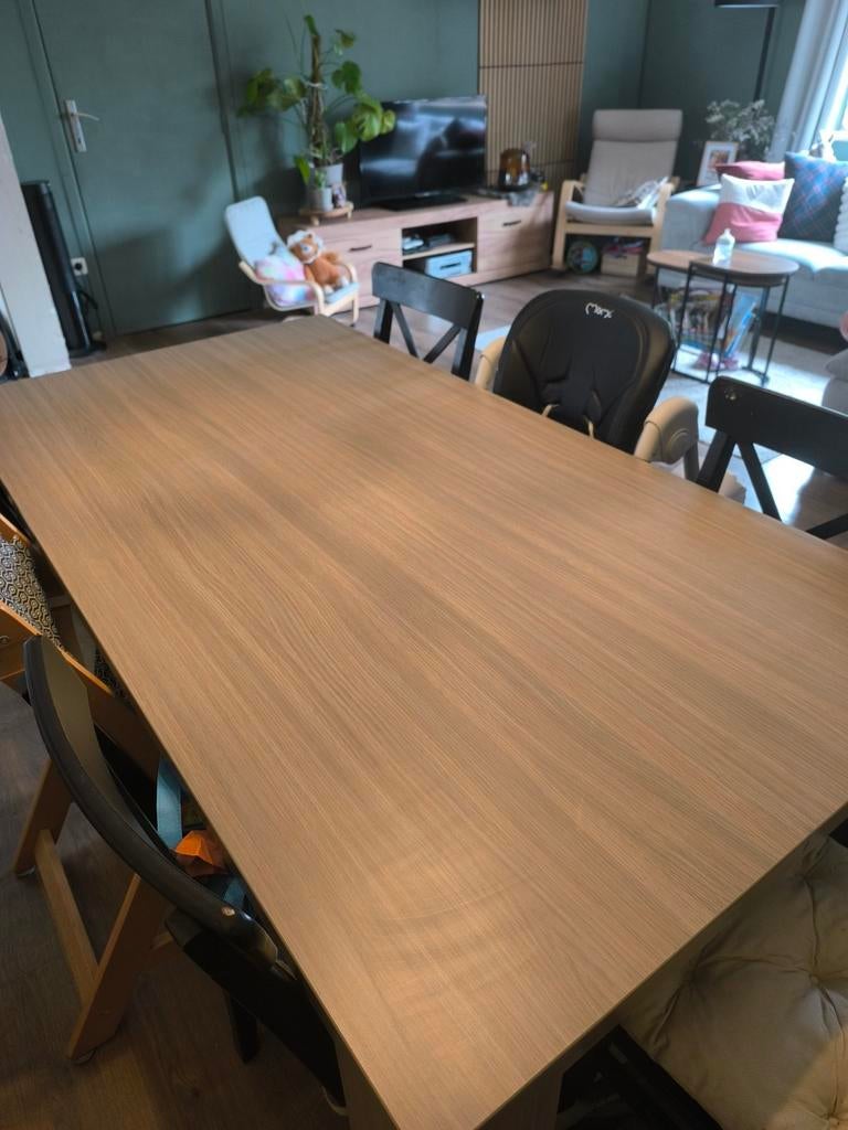 Eettafel 180cm x 95cm | licht eiken kleur, Huis en Inrichting, Tafels | Eettafels, Ophalen, Modern klassiek, 50 tot 100 cm, Zo goed als nieuw