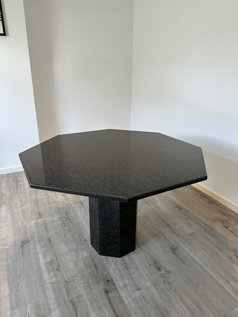 Table octogonale 4 personnes en granit, Maison & Meubles, 100 à 150 cm, Quatre personnes, Comme neuf, 100 à 150 cm