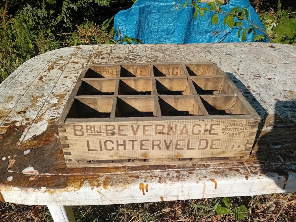 Oude bierbak brouwerij Bevernagie Sint Jozef Lichtervelde, Verzamelen, Biermerken, Ophalen of Verzenden