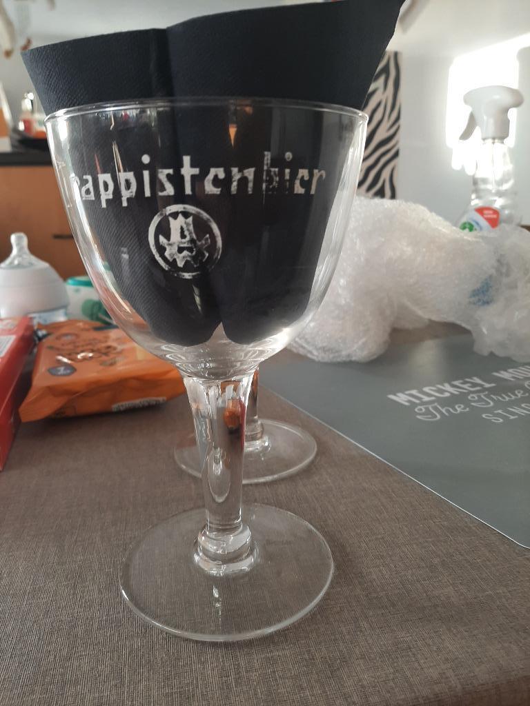 Trappist vintage 1 glas Westmalle bierglas Trappistenbier, Ophalen of Verzenden, Gebruikt, Glas of Glazen, Overige merken