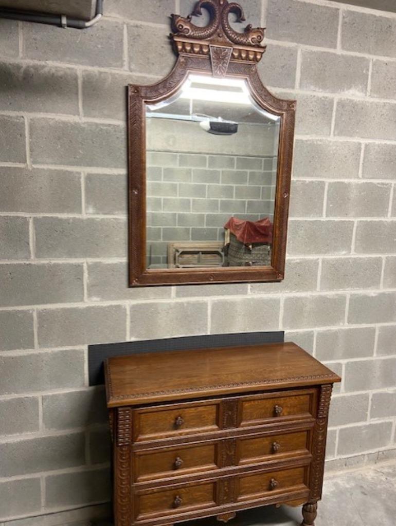 gesculpteerde kast en spiegel, Ophalen