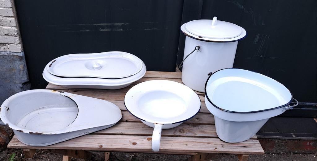 Pan pannen Emaille bedpannen decoratie, Ophalen of Verzenden