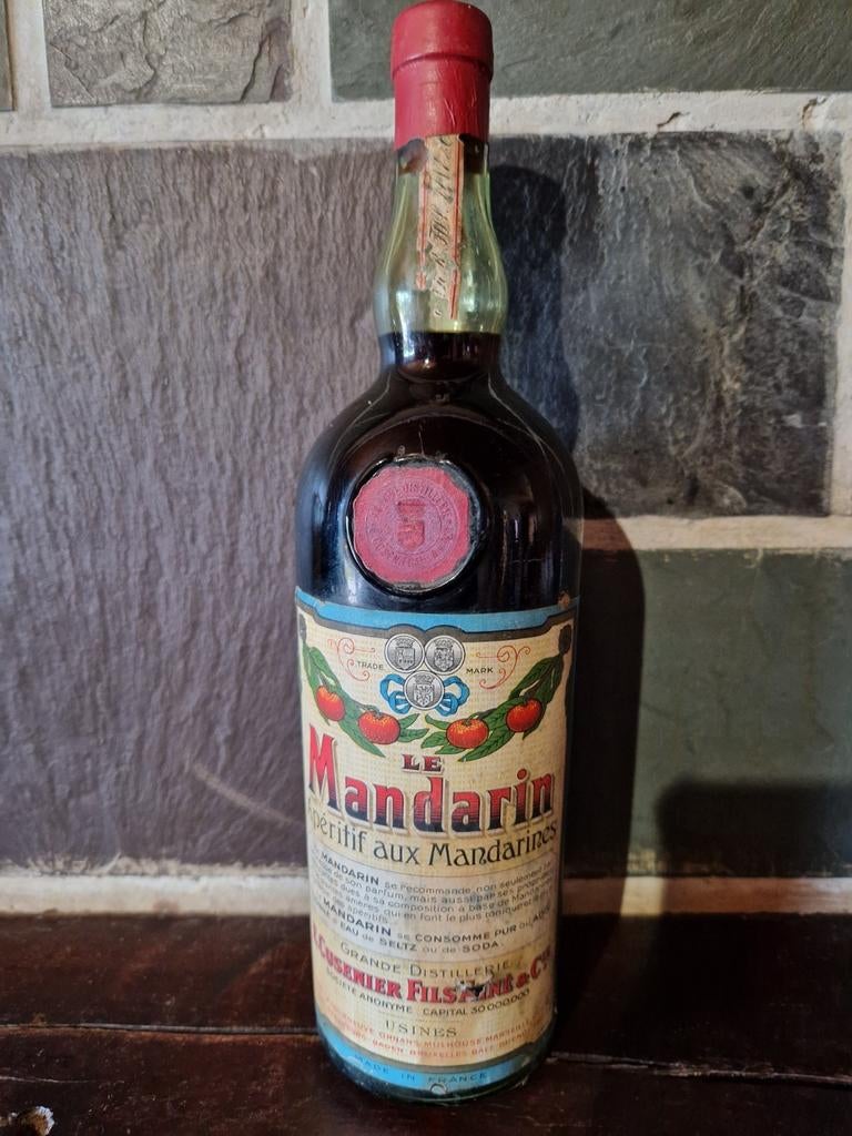 Zeer oude fles Cusenier Mandarin 1940/50 80eur, Ophalen of Verzenden, Nieuw