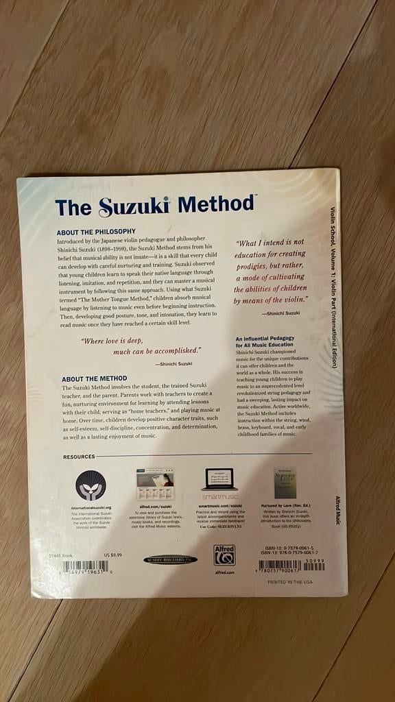 The suzuki method viool Engels volume 1, Musique & Instruments, Enlèvement ou Envoi, Comme neuf