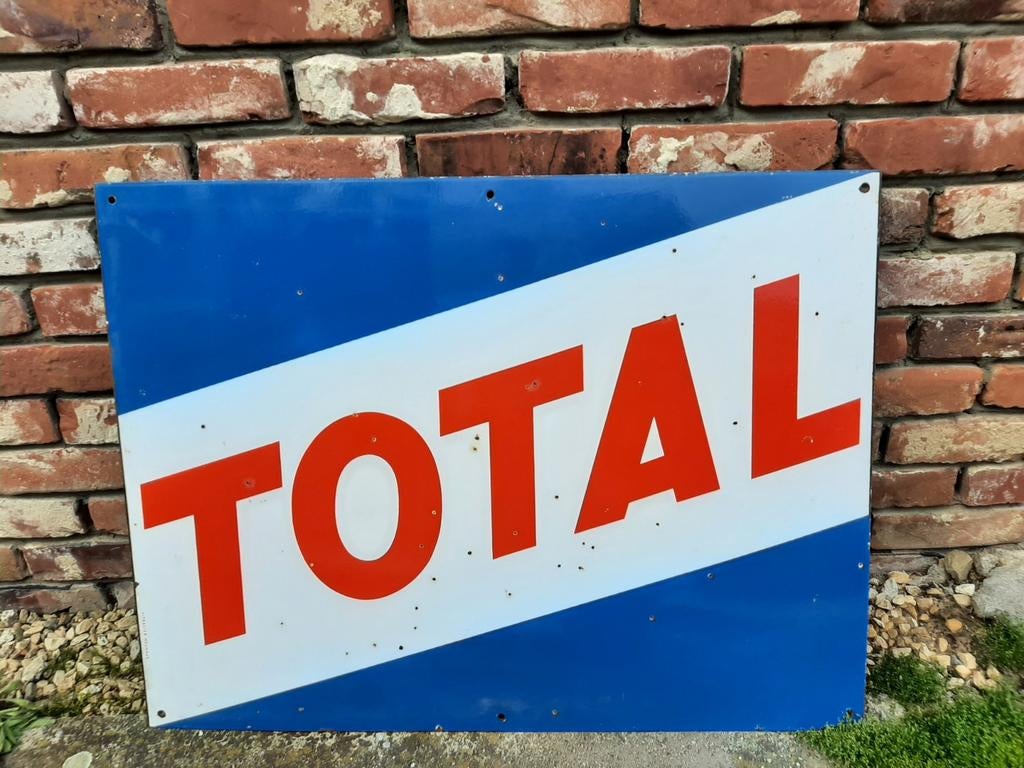 Total groot emaille bord, Ophalen of Verzenden