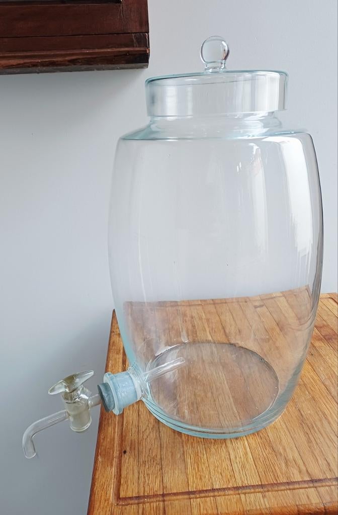 Grand baril d'eau de Cologne d'apothicaire antique, distribu, Enlèvement