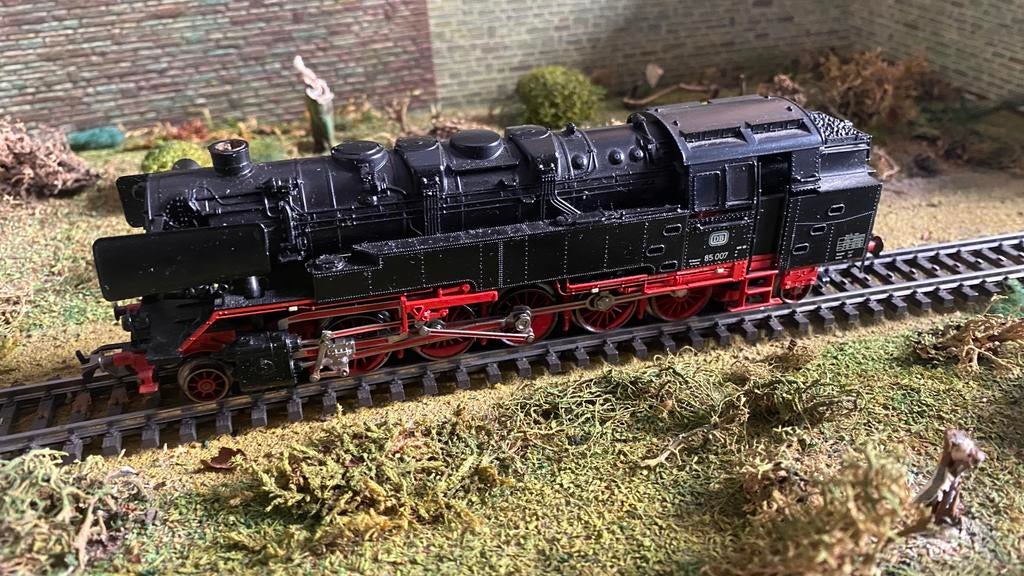 Marklin 3709 dig stoomtrein 85007 DB werkend TELEX koppeling, Hobby en Vrije tijd, Wisselstroom, Locomotief, Ophalen of Verzenden