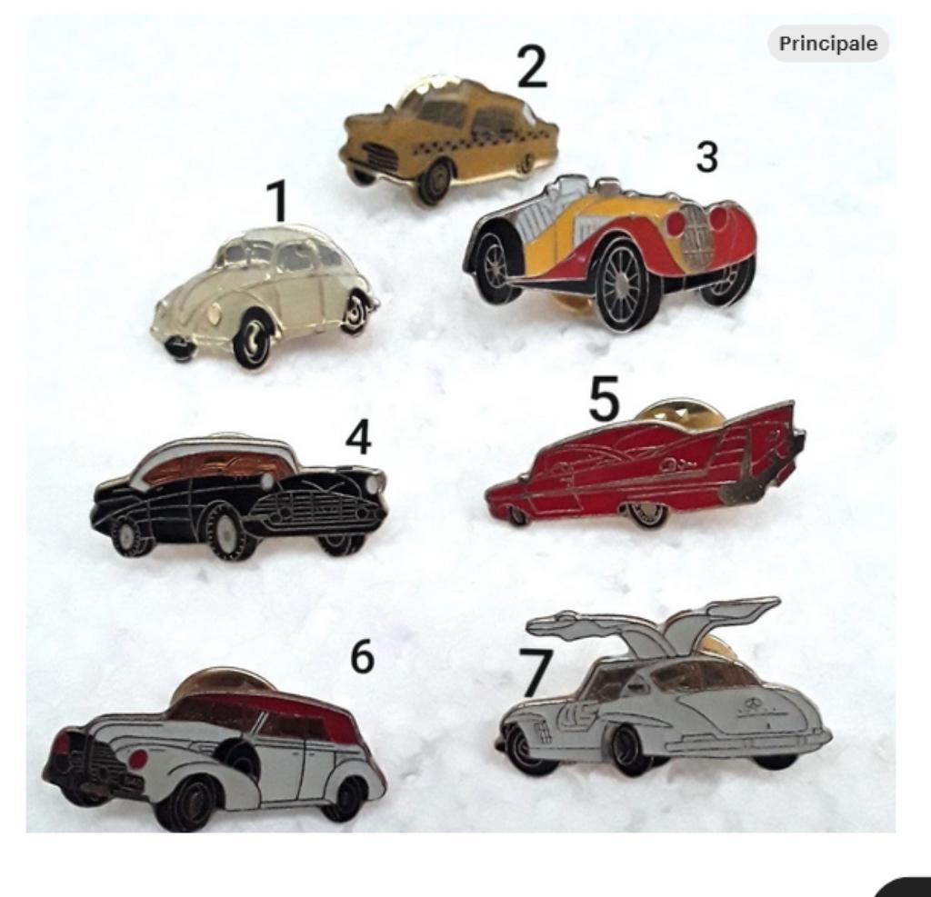 lot 7 pins , badge , broche , épinglette , métal , voitures, Verzenden, Zo goed als nieuw, Transport, Speldje of Pin
