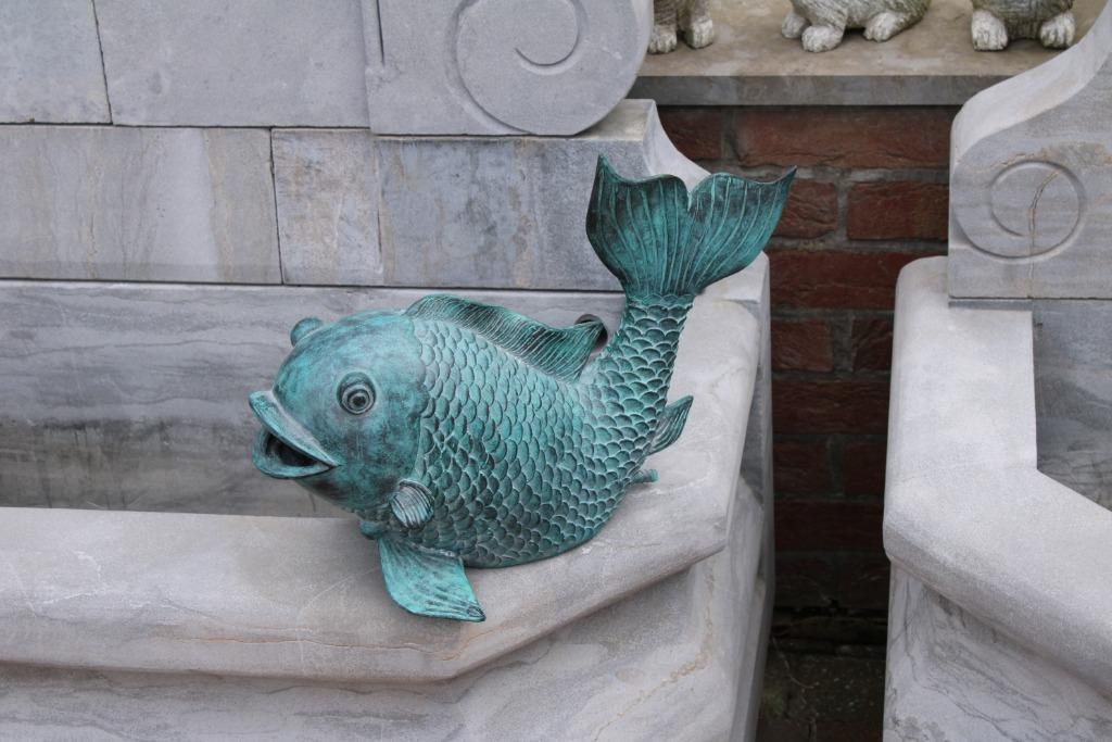 statue poisson en bronze patinée , jet d eau   .., Enlèvement, Neuf, Autres matériaux, Fontaine