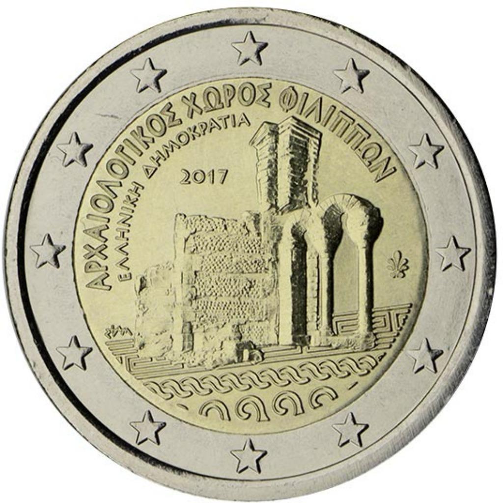 2 euros Grece 2017 UNC Site archéologique de Philippes, Enlèvement ou Envoi, Grèce, 2 euros, Série