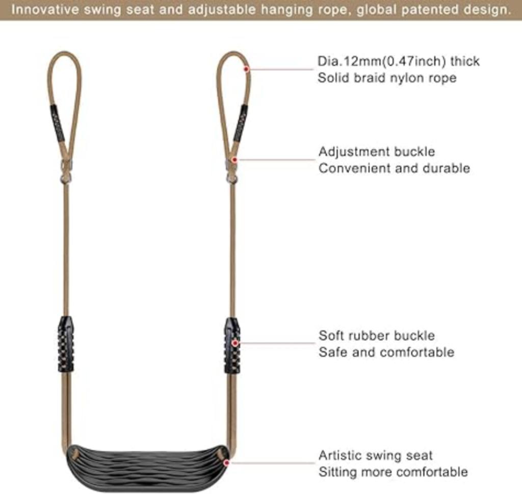 Ensemble de balançoires antidérapantes Swing LIVRAISON RAPID, Envoi, Neuf
