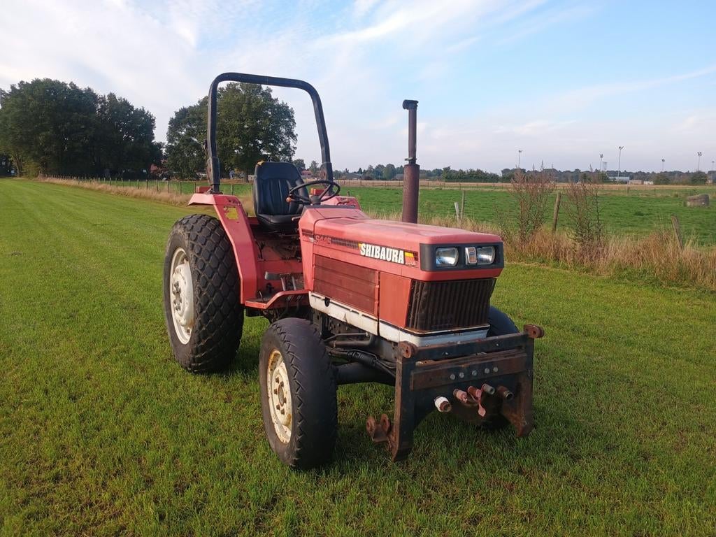 Shibaura s445 met 4 kop hooimachine en cultivator, Ophalen