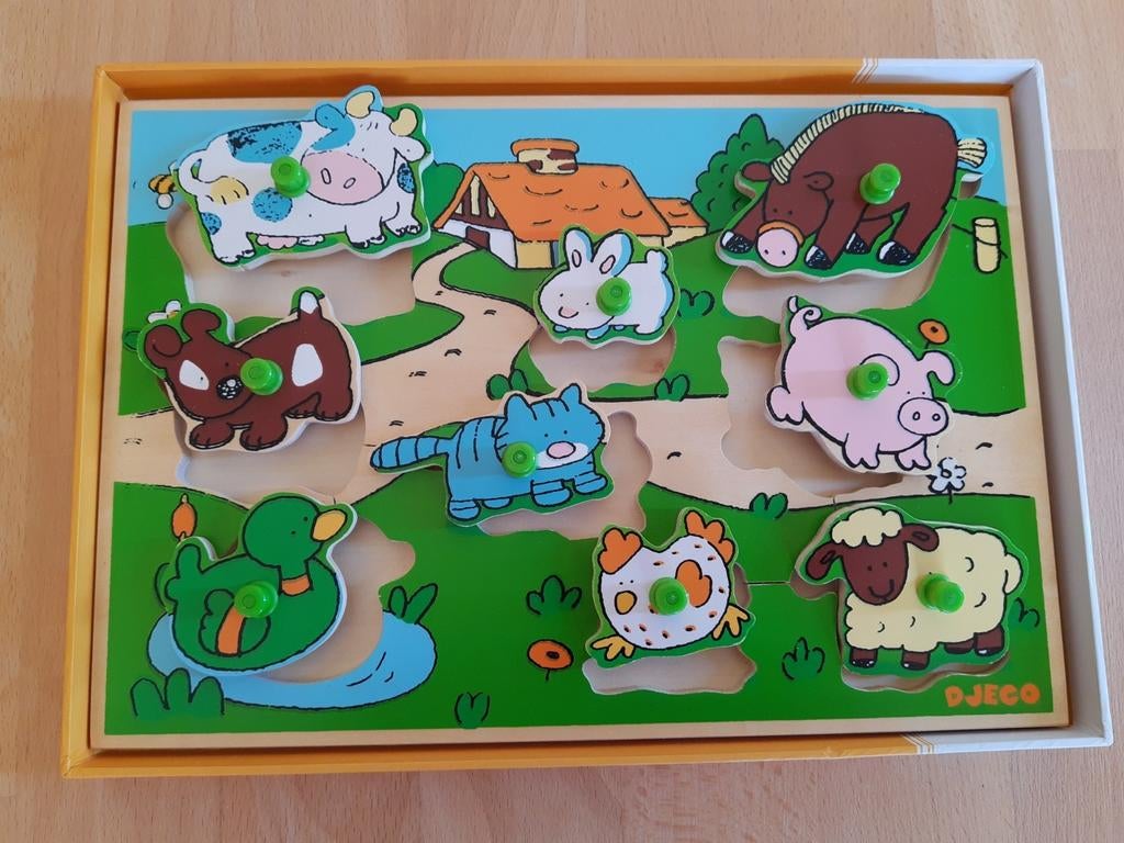 Puzzle à boutons en bois Djeco, Enfants & Bébés, Jouets | Puzzles pour enfants, Enlèvement ou Envoi, Neuf