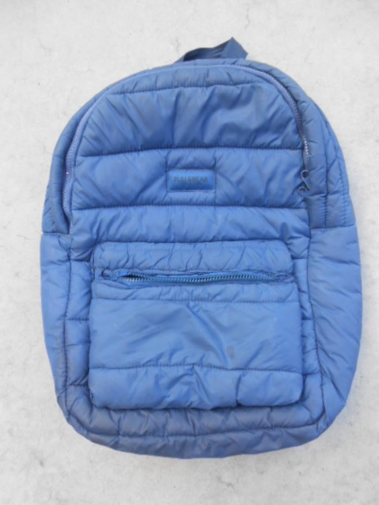 rugzak blauw merk: Pull & Bear Established 4991 nylon, Overige merken, Gebruikt, Ophalen of Verzenden, Minder dan 25 cm